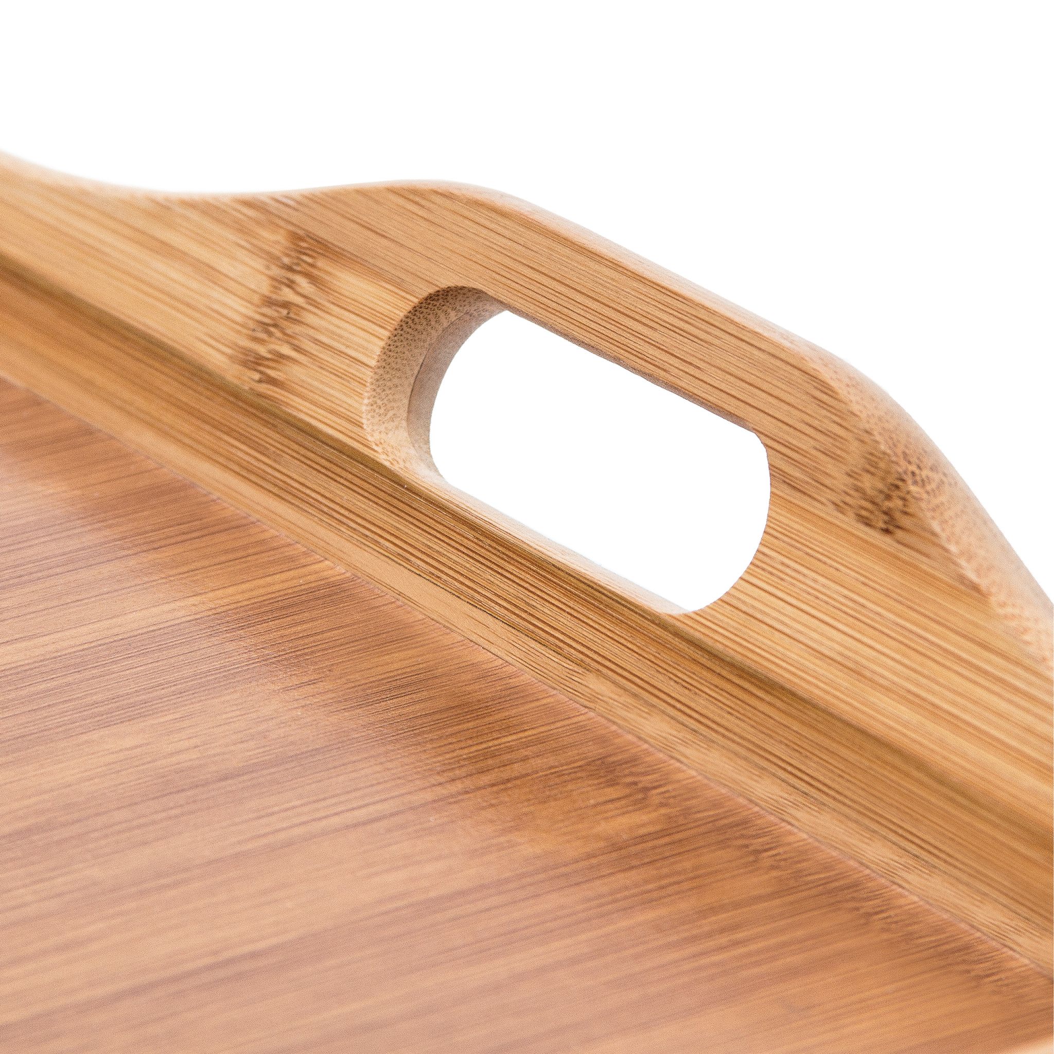 Betttablett Bambus lackiert klappbar Hellbraun von Relaxdays