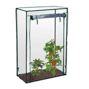 Tomatengewächshaus für Garten und Balkon Dunkelgrün-Transparent von Relaxdays