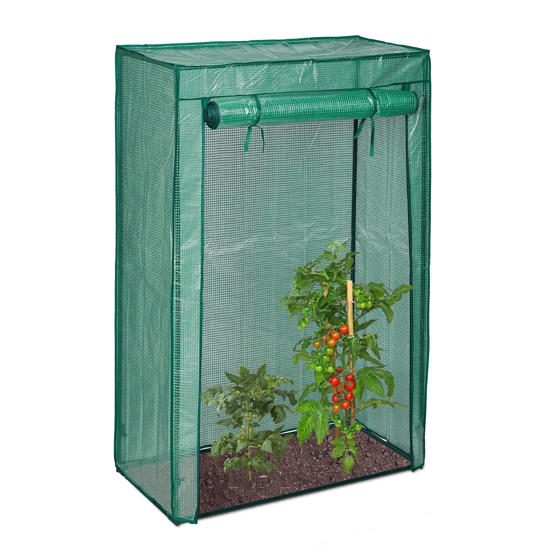Tomatengewächshaus für Garten und Balkon Dunkelgrün-Grün von Relaxdays