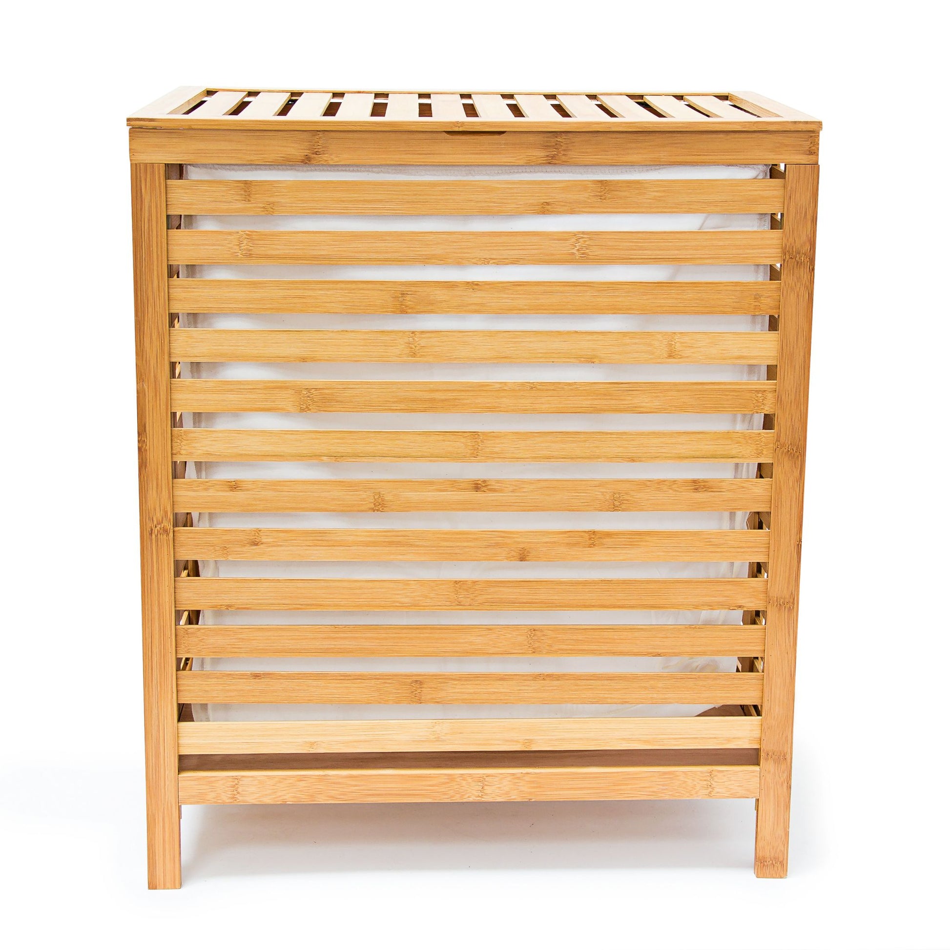 Wäschetruhe Holz Hellbraun von Relaxdays