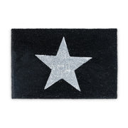 Fussmatte Kokos STERN Schwarz-Grau von Relaxdays