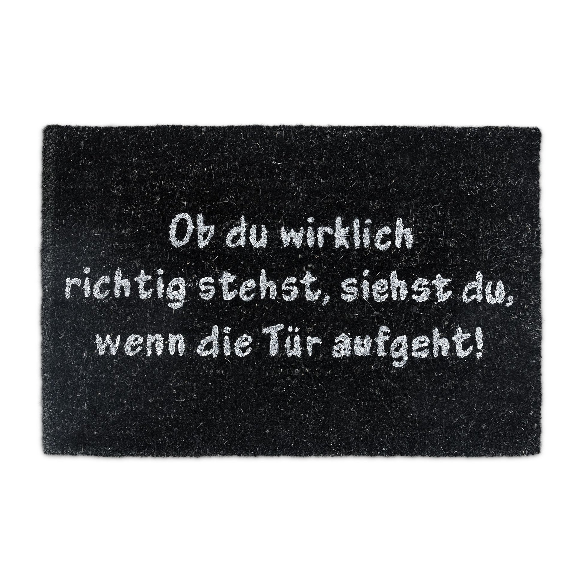 Fussmatte Kokos SPRUCH Weiss-Schwarz von Relaxdays