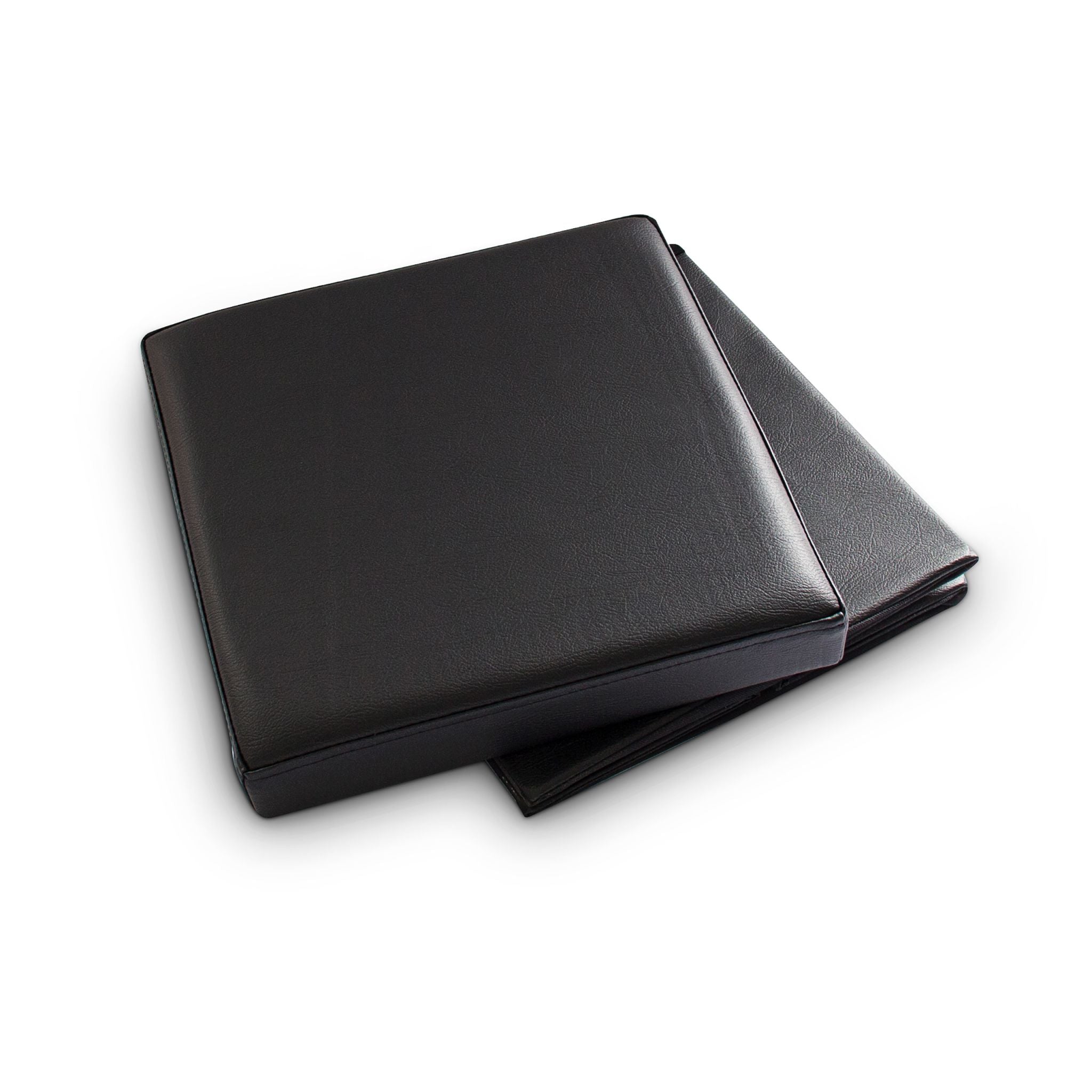 Faltbarer Sitzhocker Kunstleder Schwarz von Relaxdays