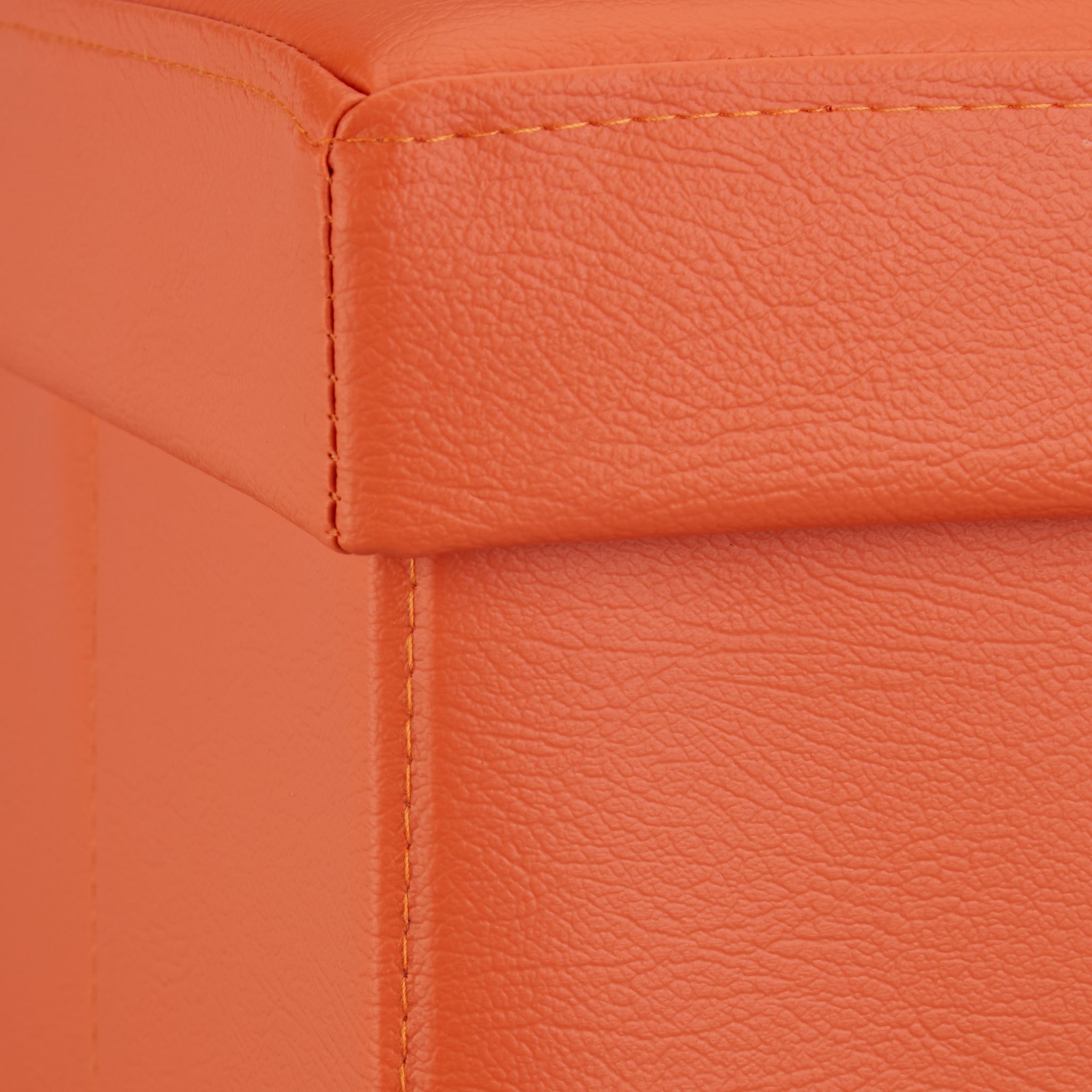 Faltbarer Sitzhocker Kunstleder Orange von Relaxdays