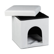 Hundebox Sitzhocker Weiss von Relaxdays
