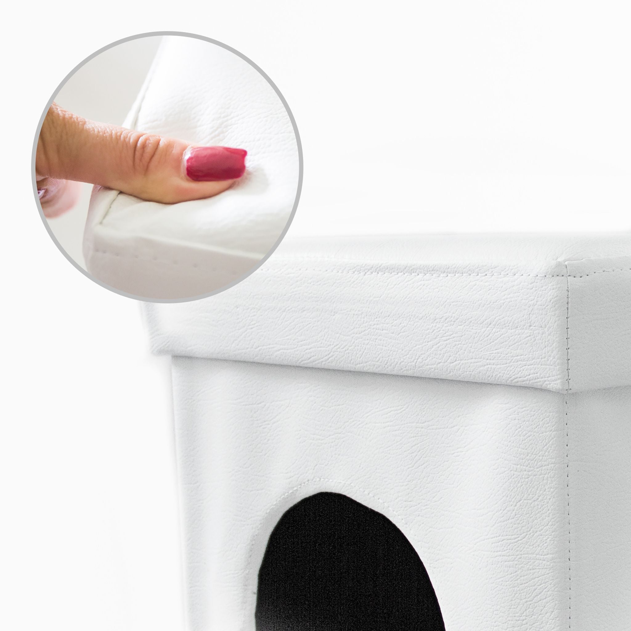 Hundebox Sitzhocker Weiss von Relaxdays