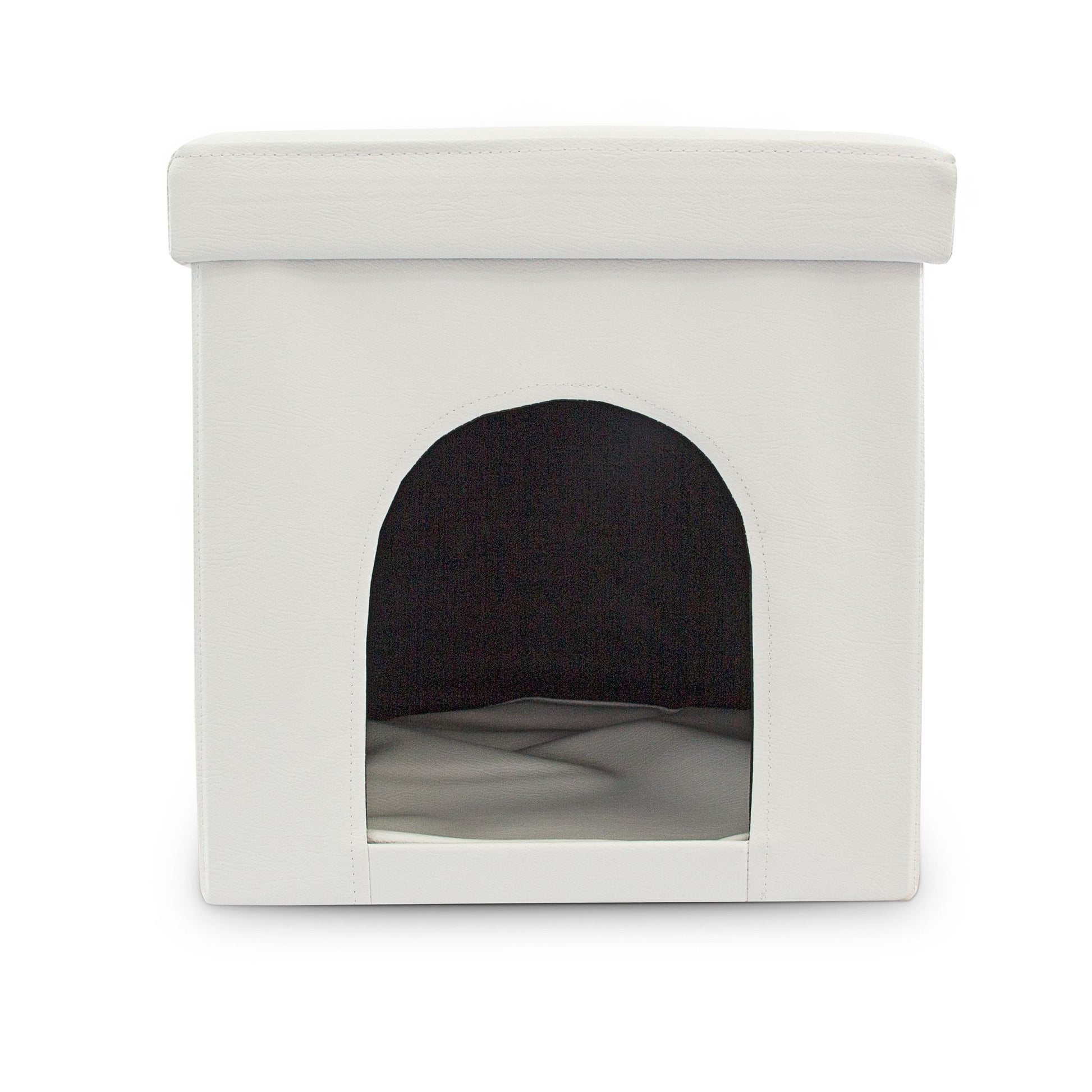 Hundebox Sitzhocker Weiss von Relaxdays