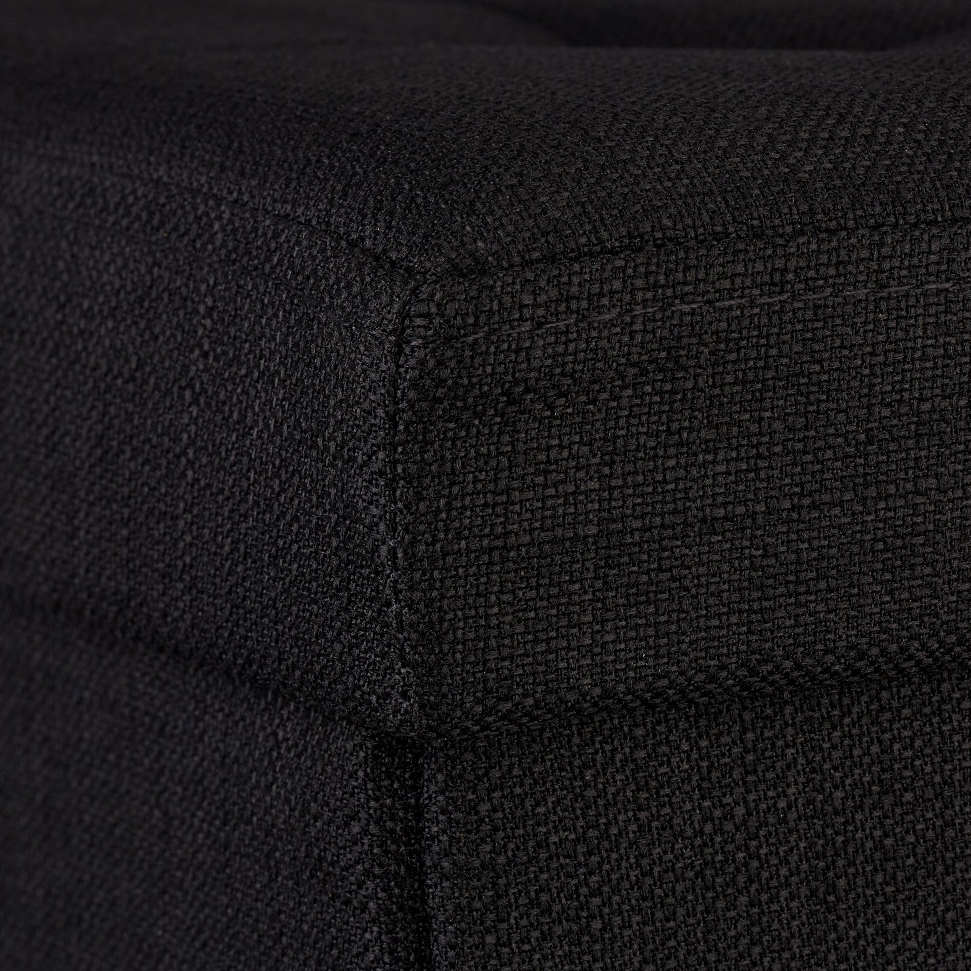 Faltbarer Sitzhocker mit Stauraum Leinen Schwarz von Relaxdays