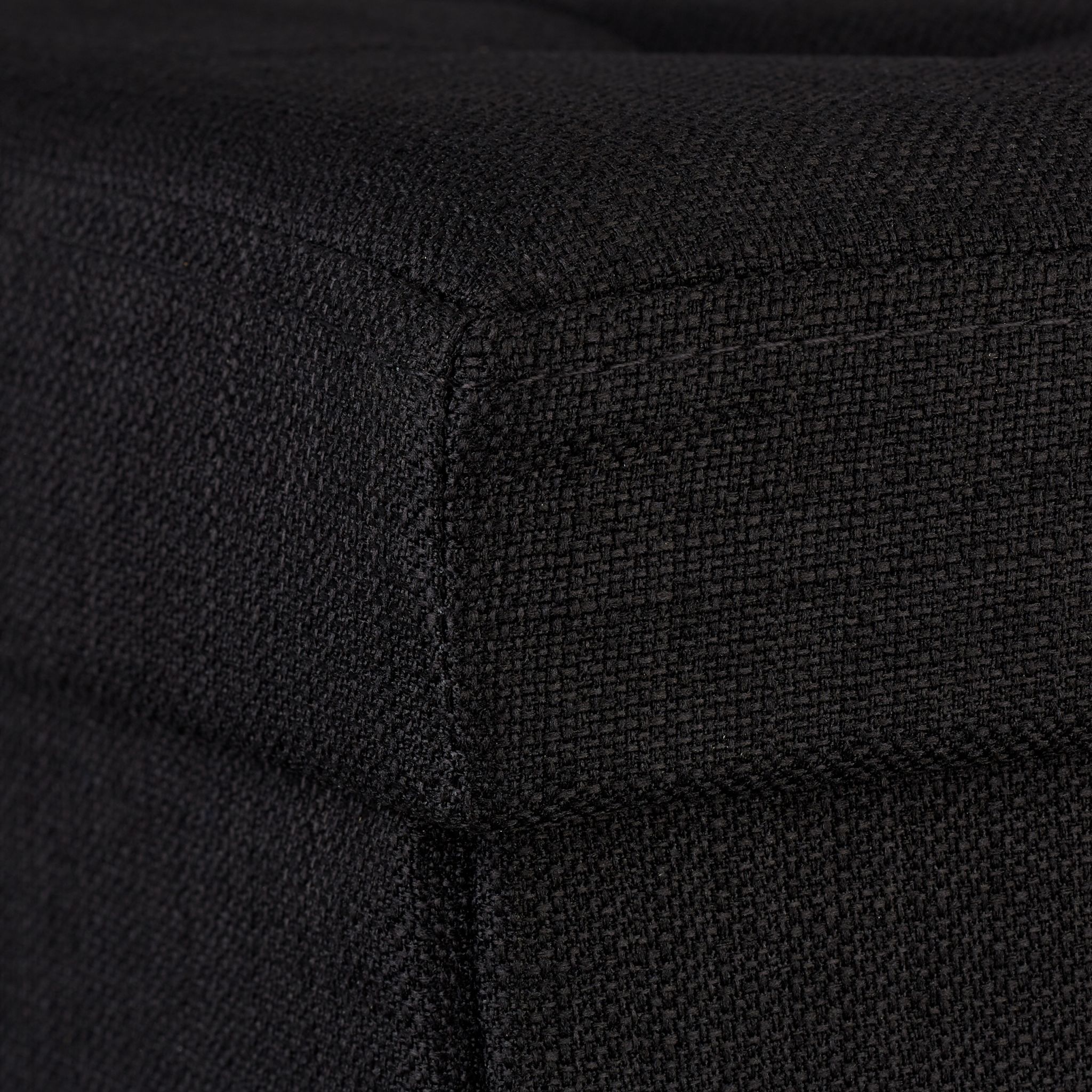 Faltbarer Sitzhocker mit Stauraum Leinen Schwarz von Relaxdays