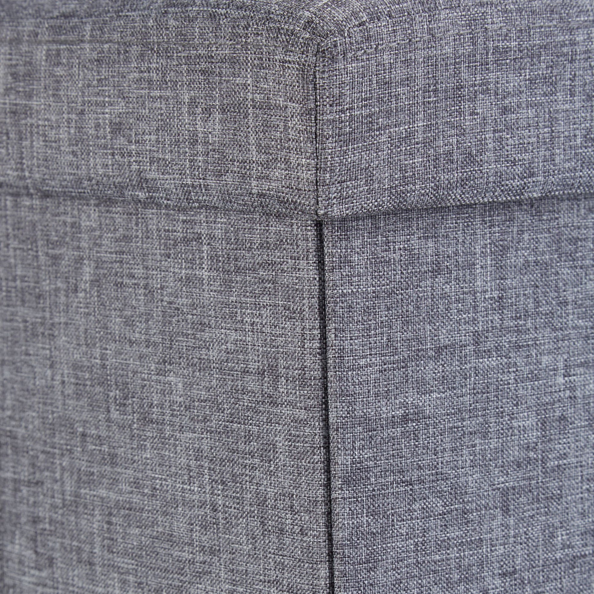 Faltbarer Sitzhocker mit Stauraum Leinen Anthrazit von Relaxdays