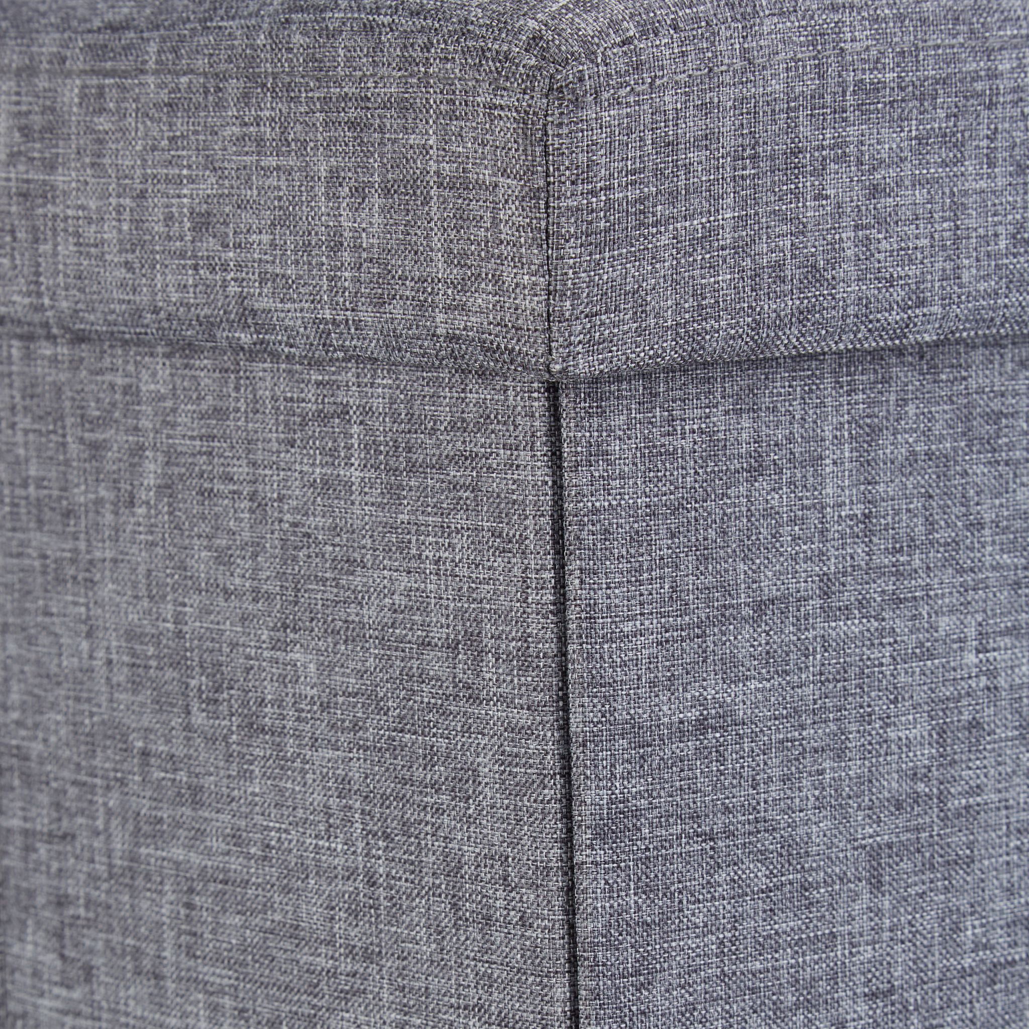 Faltbarer Sitzhocker mit Stauraum Leinen Anthrazit von Relaxdays