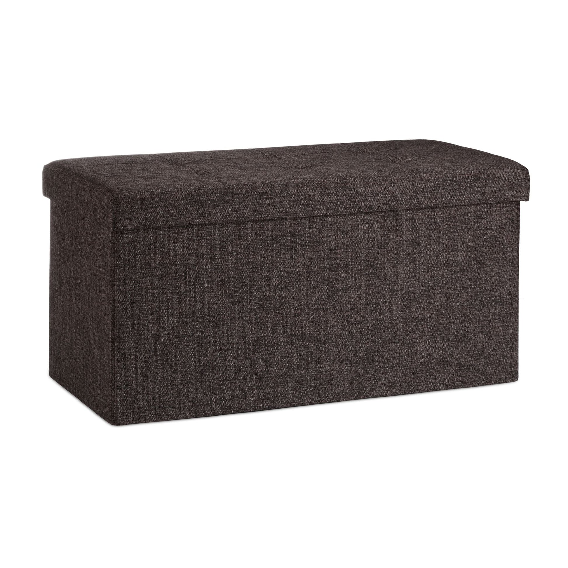 Faltbare Sitzbank Leinen Braun von Relaxdays