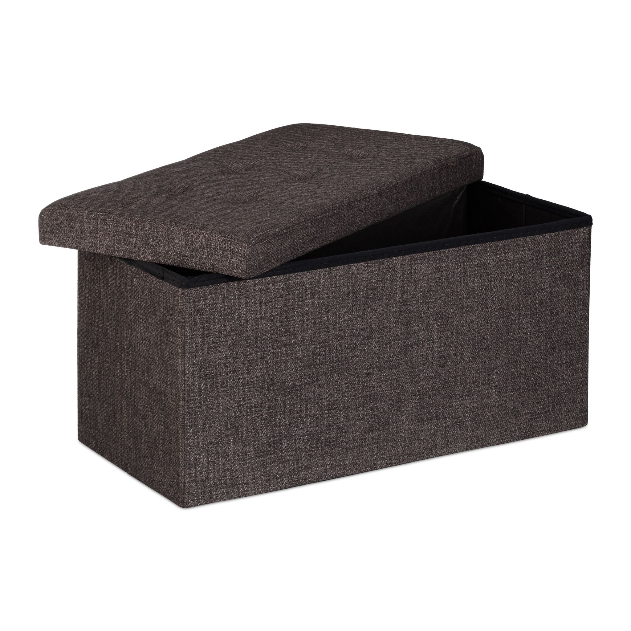 Faltbare Sitzbank Leinen Braun von Relaxdays