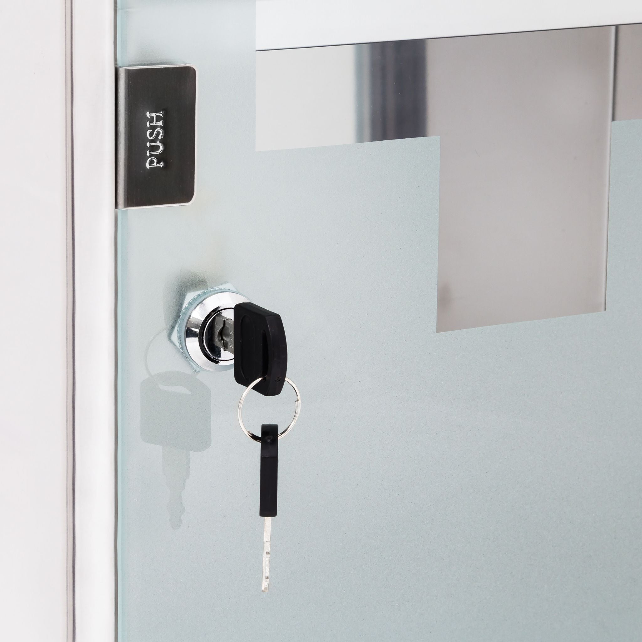 Medizinschrank EMERGENCY Edelstahl XL Silber-Transparent von Relaxdays