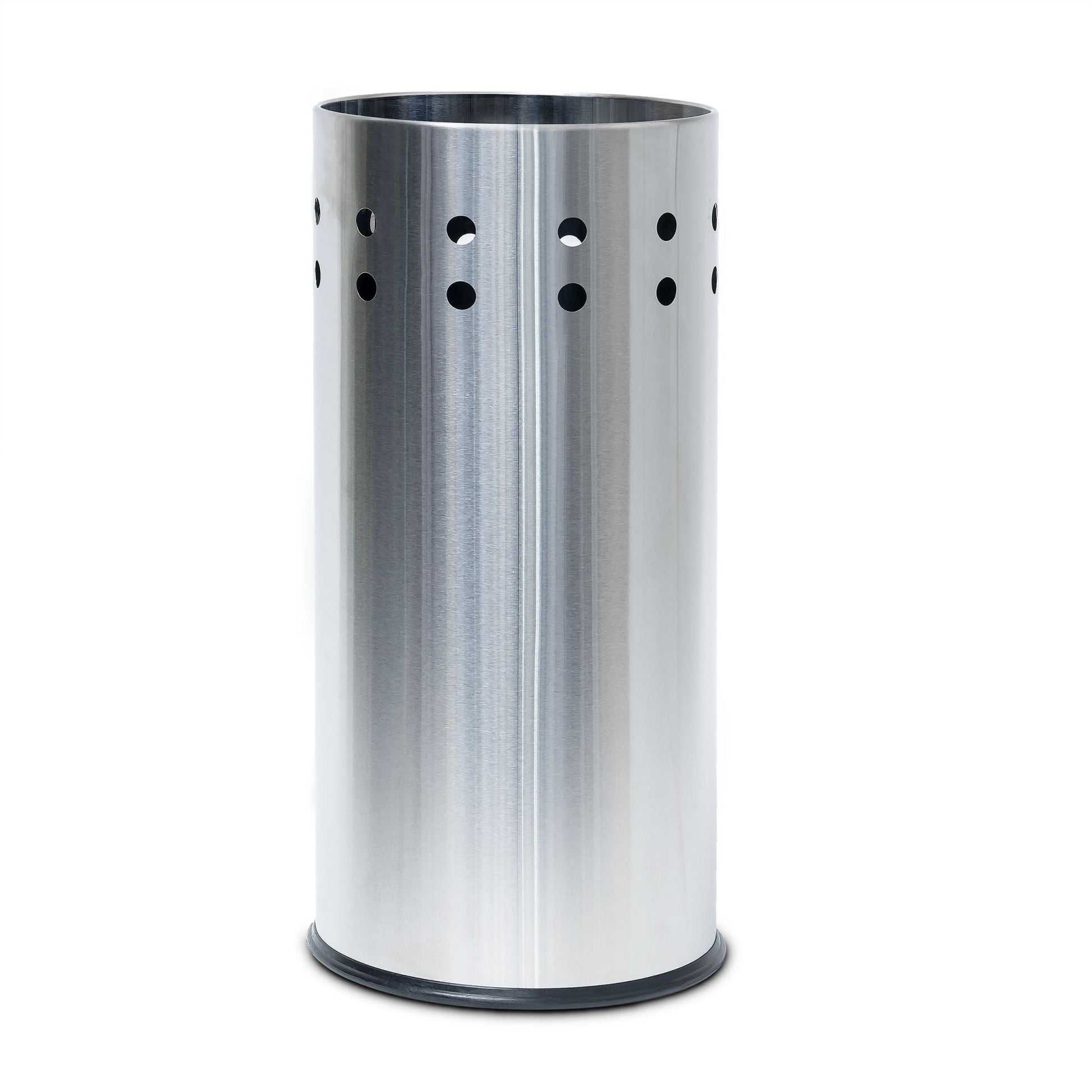 Schirmständer Edelstahl mit Einleger Schwarz-Silber von Relaxdays