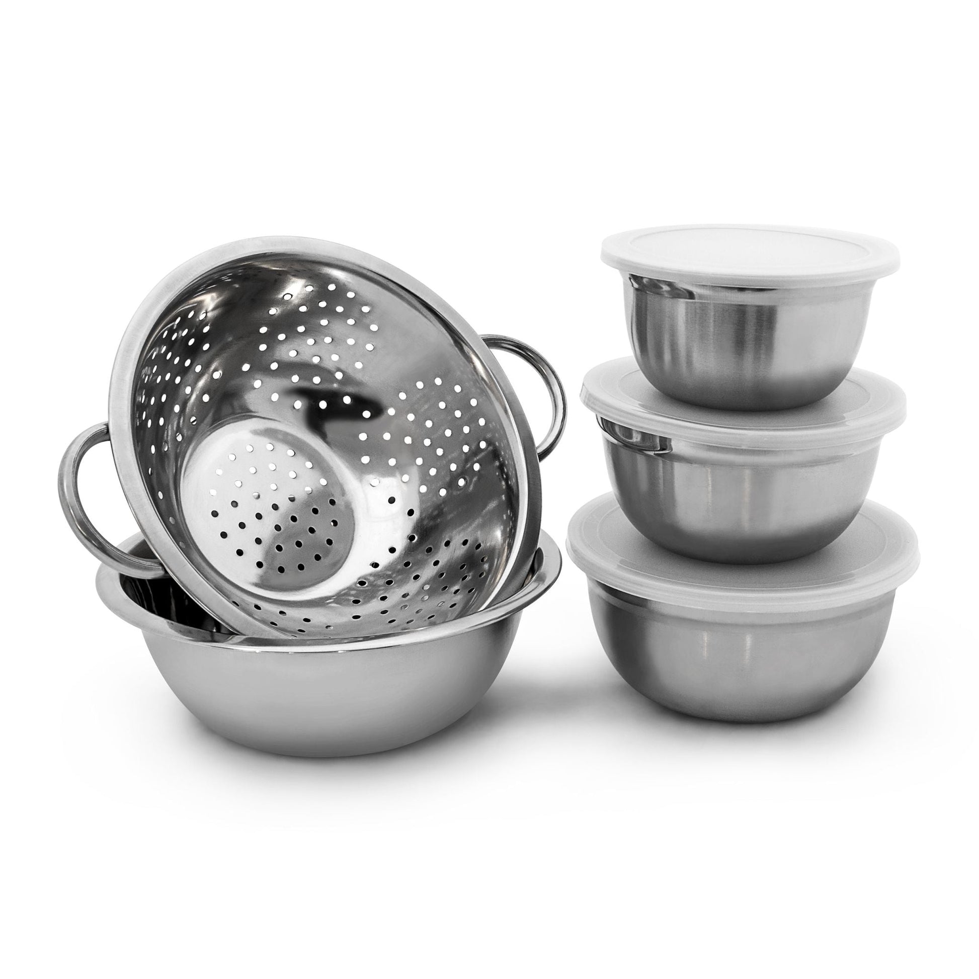 Schüssel Set Edelstahl Silber von Relaxdays