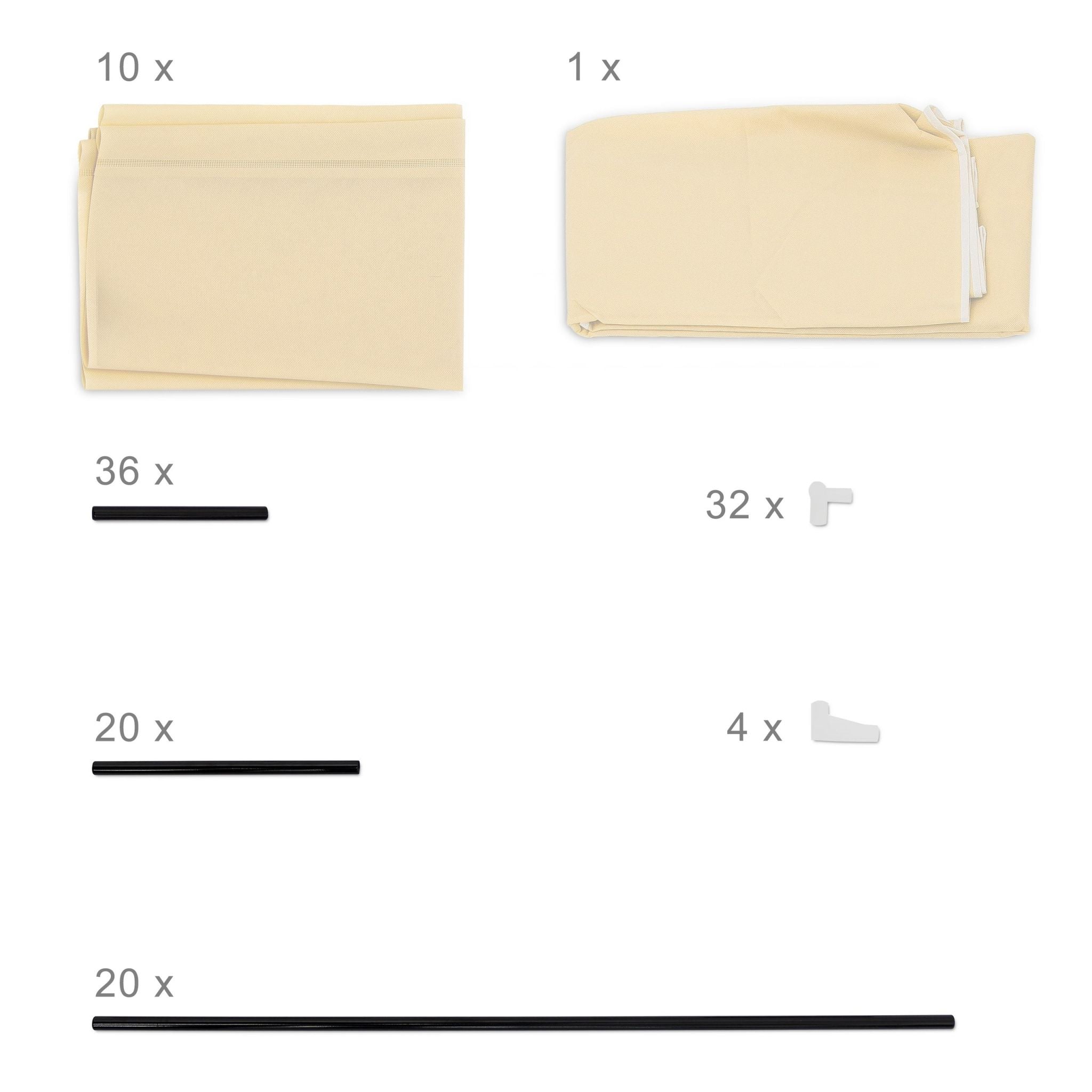 Schuhschrank VALENTIN hoch Beige-Weiss von Relaxdays