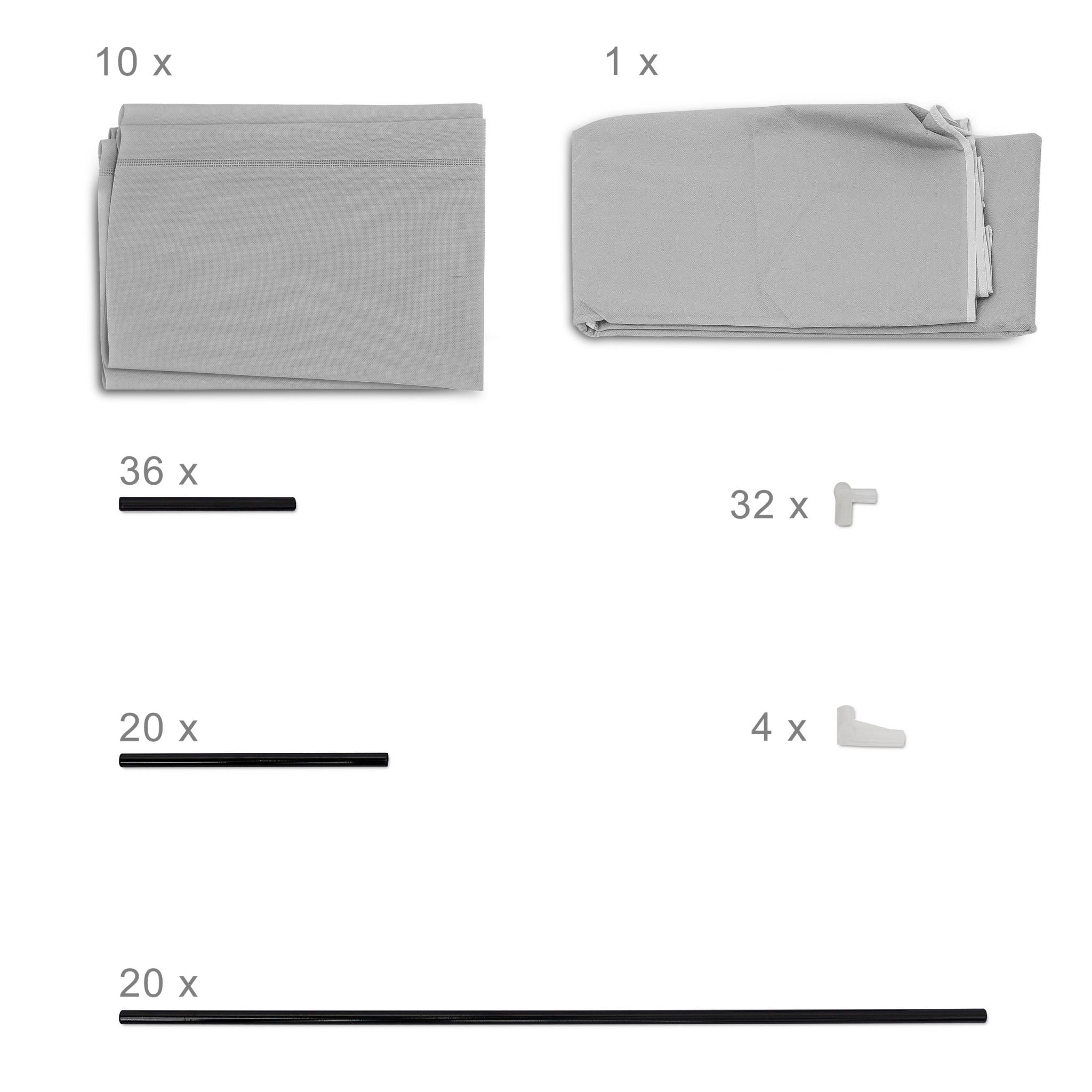 Schuhschrank VALENTIN hoch Anthrazit-Weiss von Relaxdays