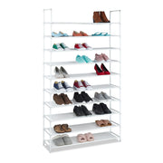 Schuhregal Stoff für 50 Paar Schuhe Weiss von Relaxdays