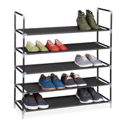 Schuhregal für 20 Paar Schuhe Schwarz von Relaxdays