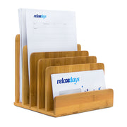 Dokumentenhalter Bambus Hellbraun von Relaxdays