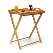 Tabletttisch Bambus 63,5cm natur Hellbraun von Relaxdays