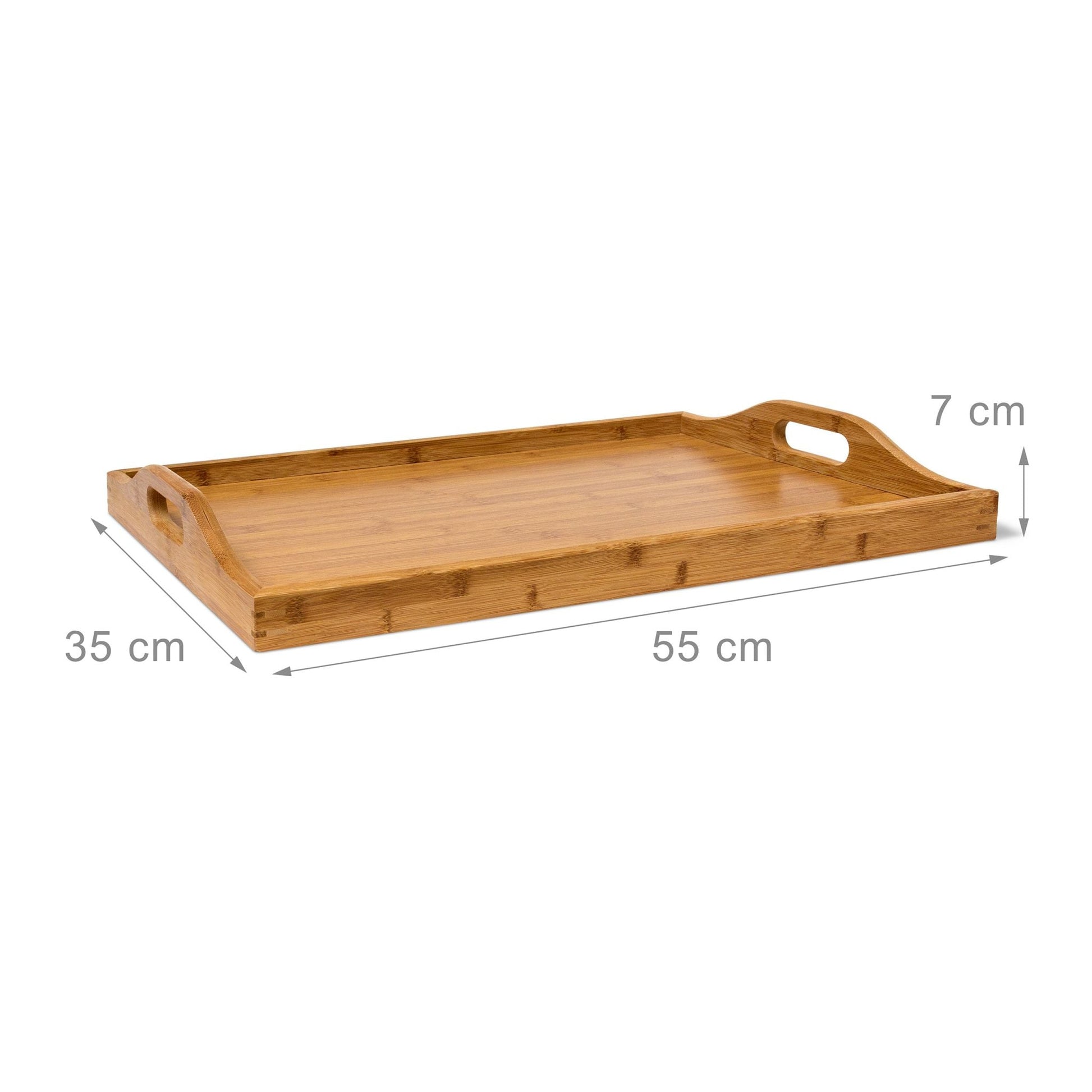 Tabletttisch Bambus 63,5cm natur Hellbraun von Relaxdays