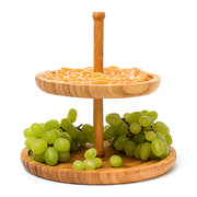Etagere Bambus mit 2 Schalen Hellbraun von Relaxdays