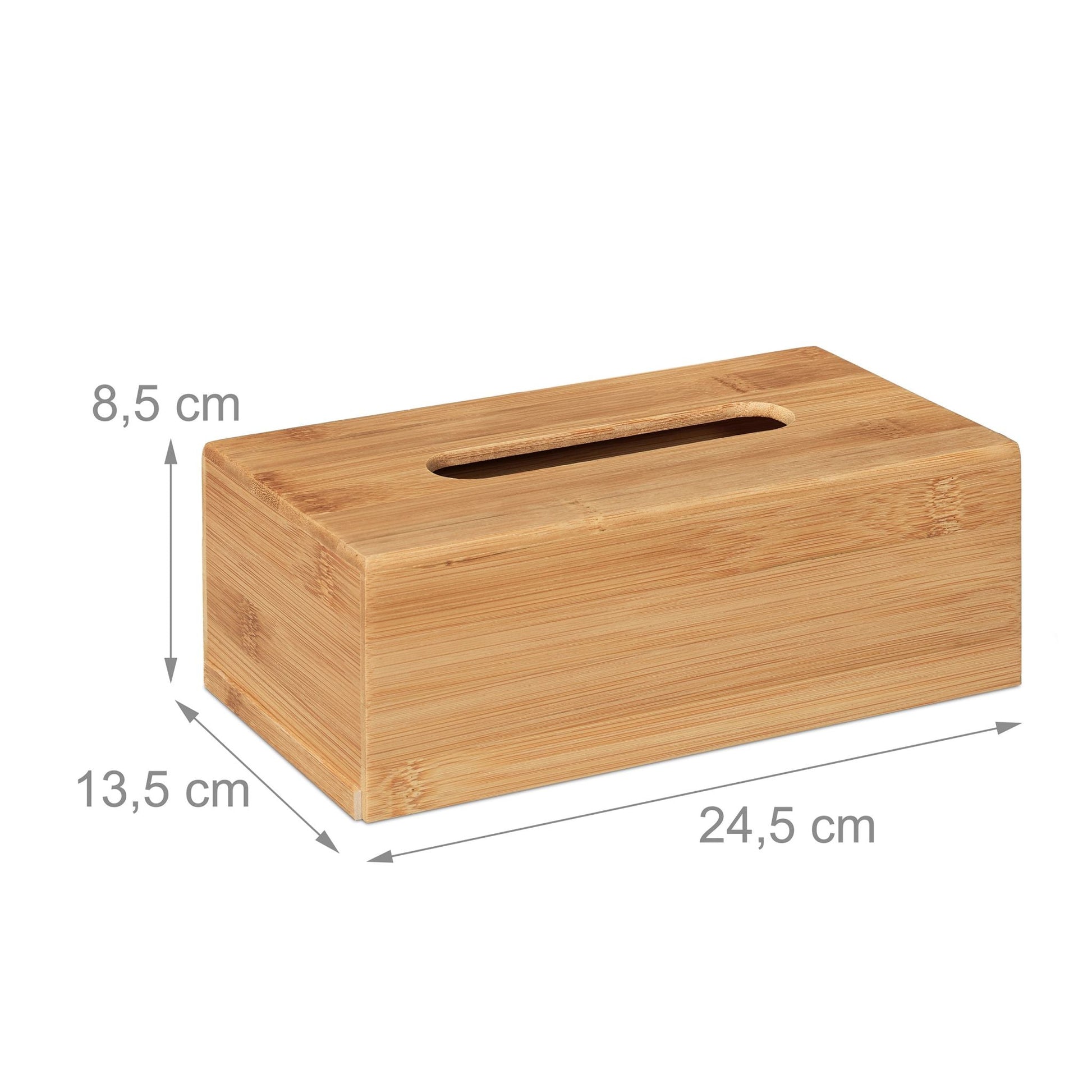 Kosmetiktücherbox Bambus Hellbraun von Relaxdays
