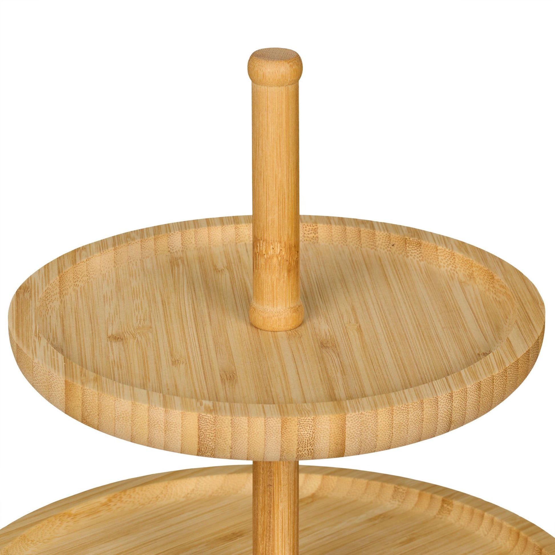 Etagere Bambus mit 3 Schalen Hellbraun von Relaxdays