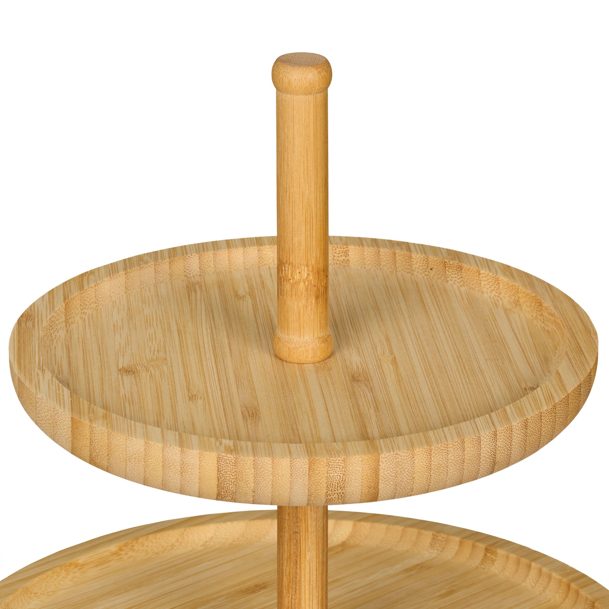 Etagere Bambus mit 3 Schalen Hellbraun von Relaxdays