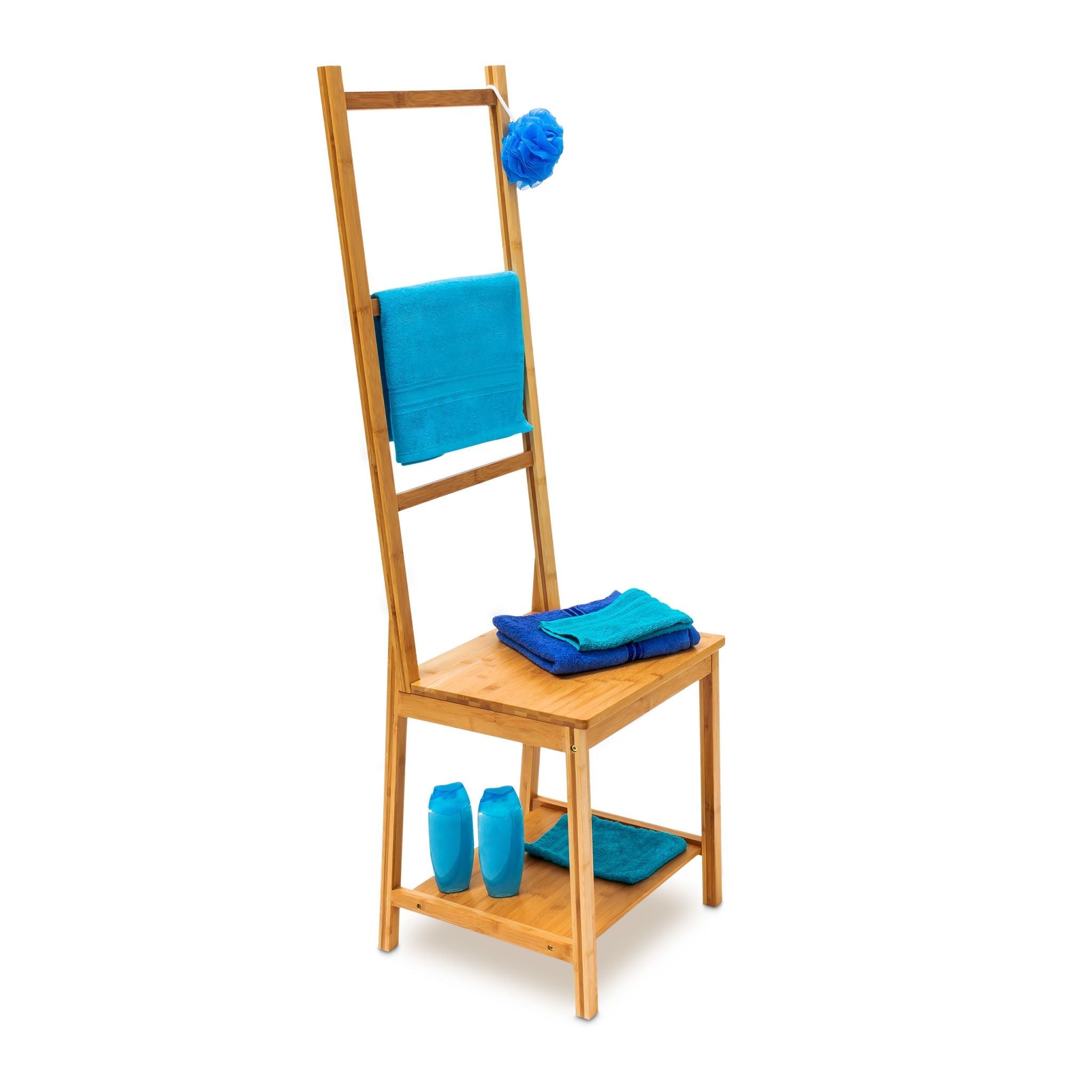 Kleiderstuhl Bambus Hellbraun von Relaxdays