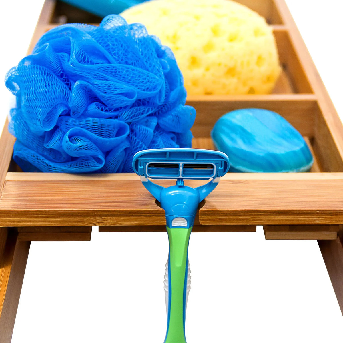 Badewannenablage Bambus ziehbar Hellbraun von Relaxdays