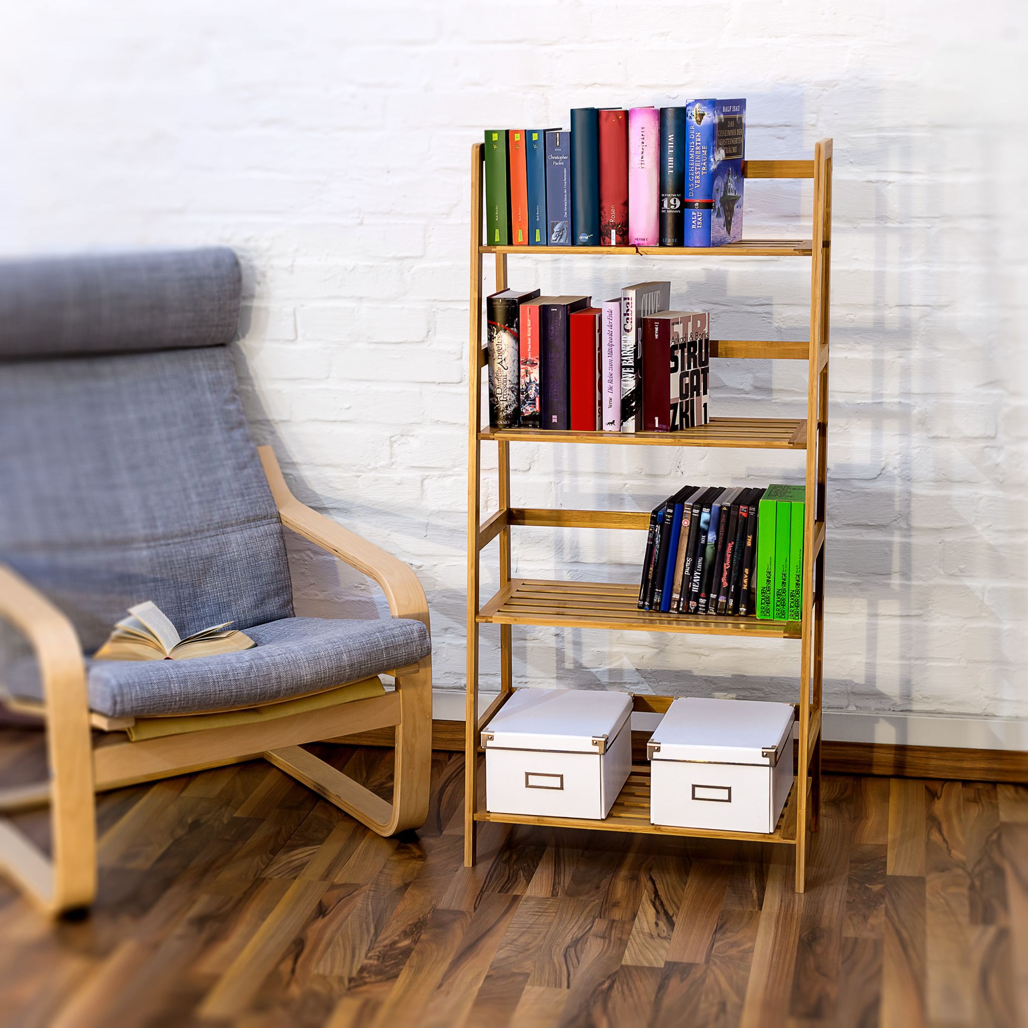 Bücherregal Bambus Hellbraun von guteszeug.ch
