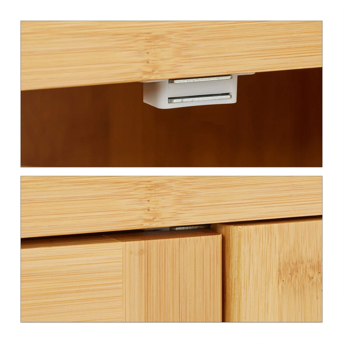 Badezimmerschrank LAMELL Bambus Hellbraun von Relaxdays