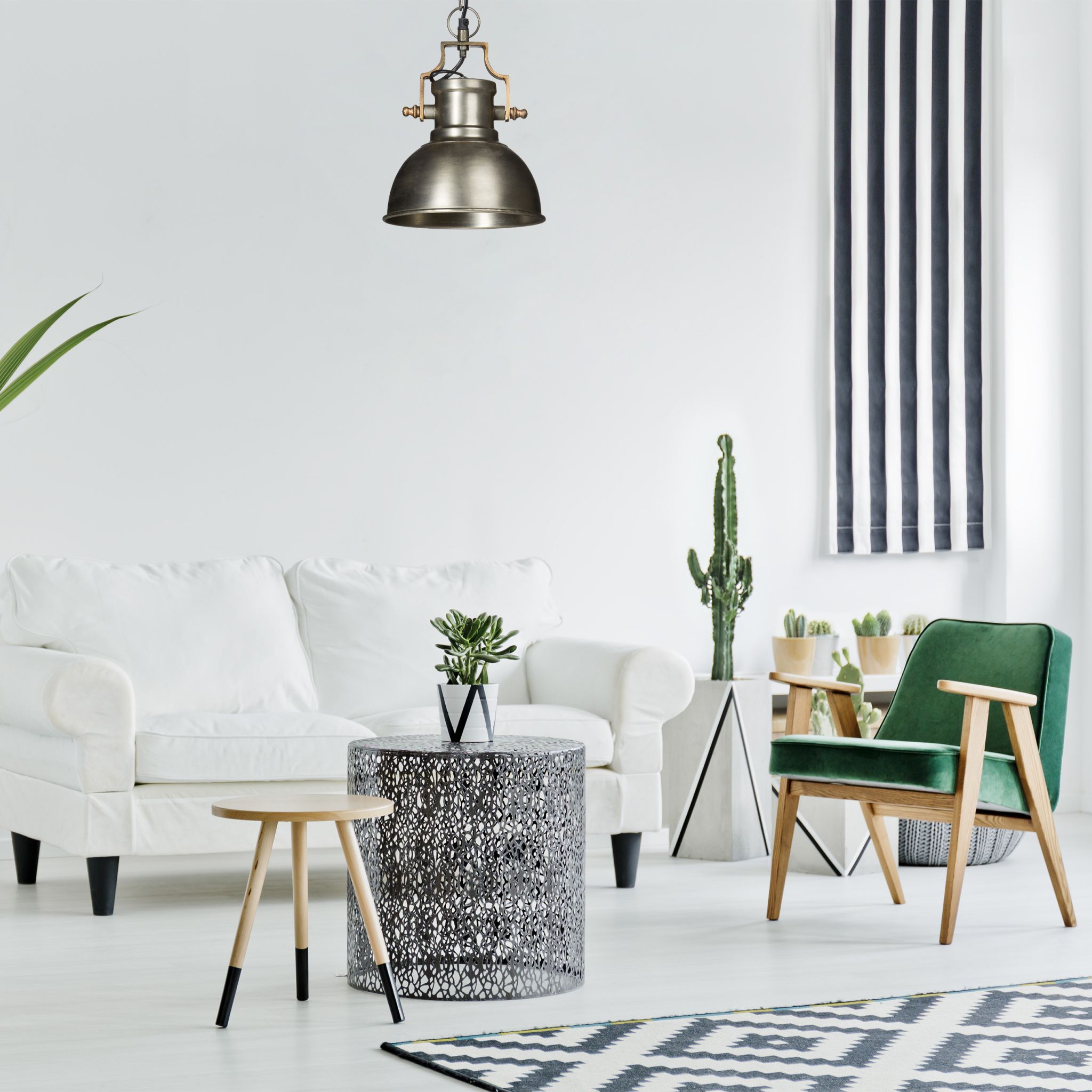 Hängeleuchte Industrie matt klein Anthrazit-Gold von Relaxdays