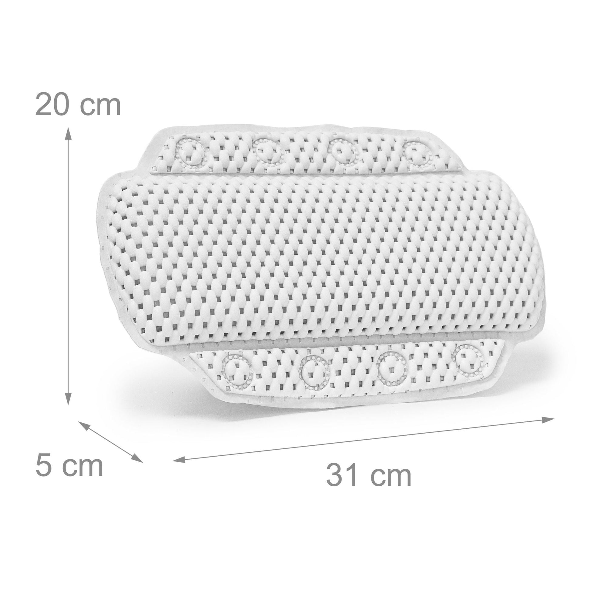 Nackenkissen Badewanne weiss Weiss von Relaxdays