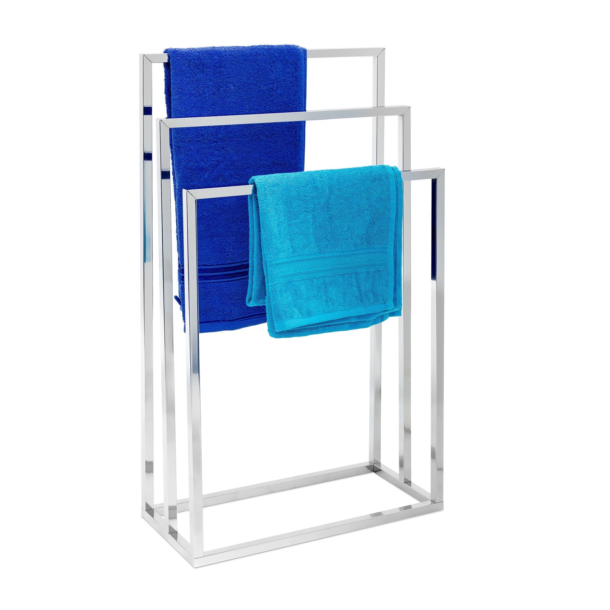 Handtuchständer Edelstahl Silber von Relaxdays