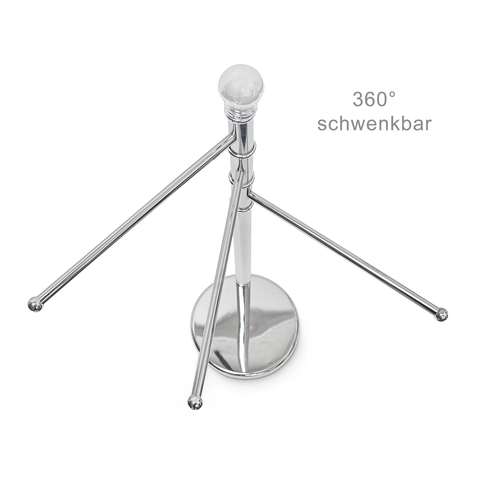 Handtuchständer Edelstahl 3-armig Silber von Relaxdays