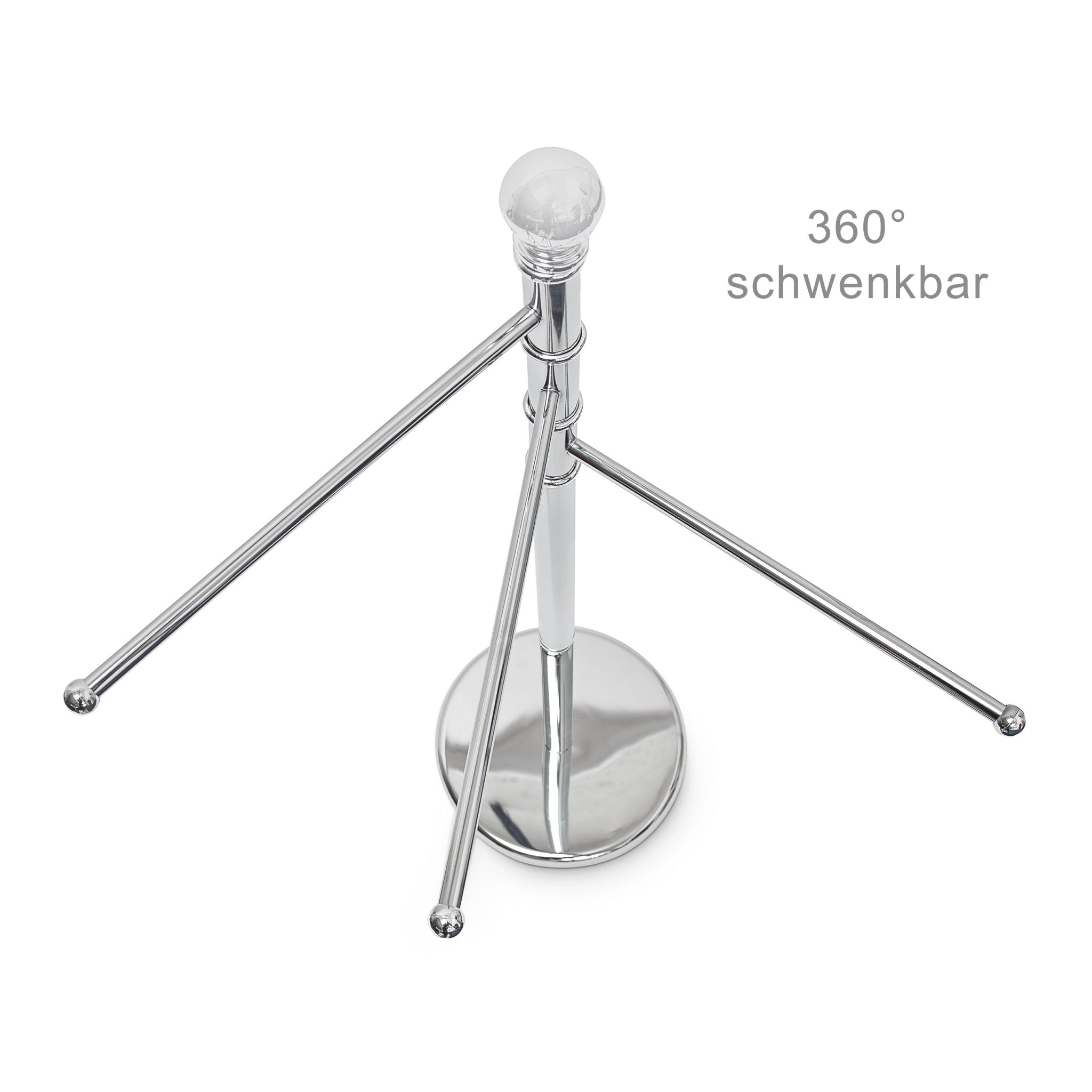 Handtuchständer Edelstahl 3-armig Silber von Relaxdays