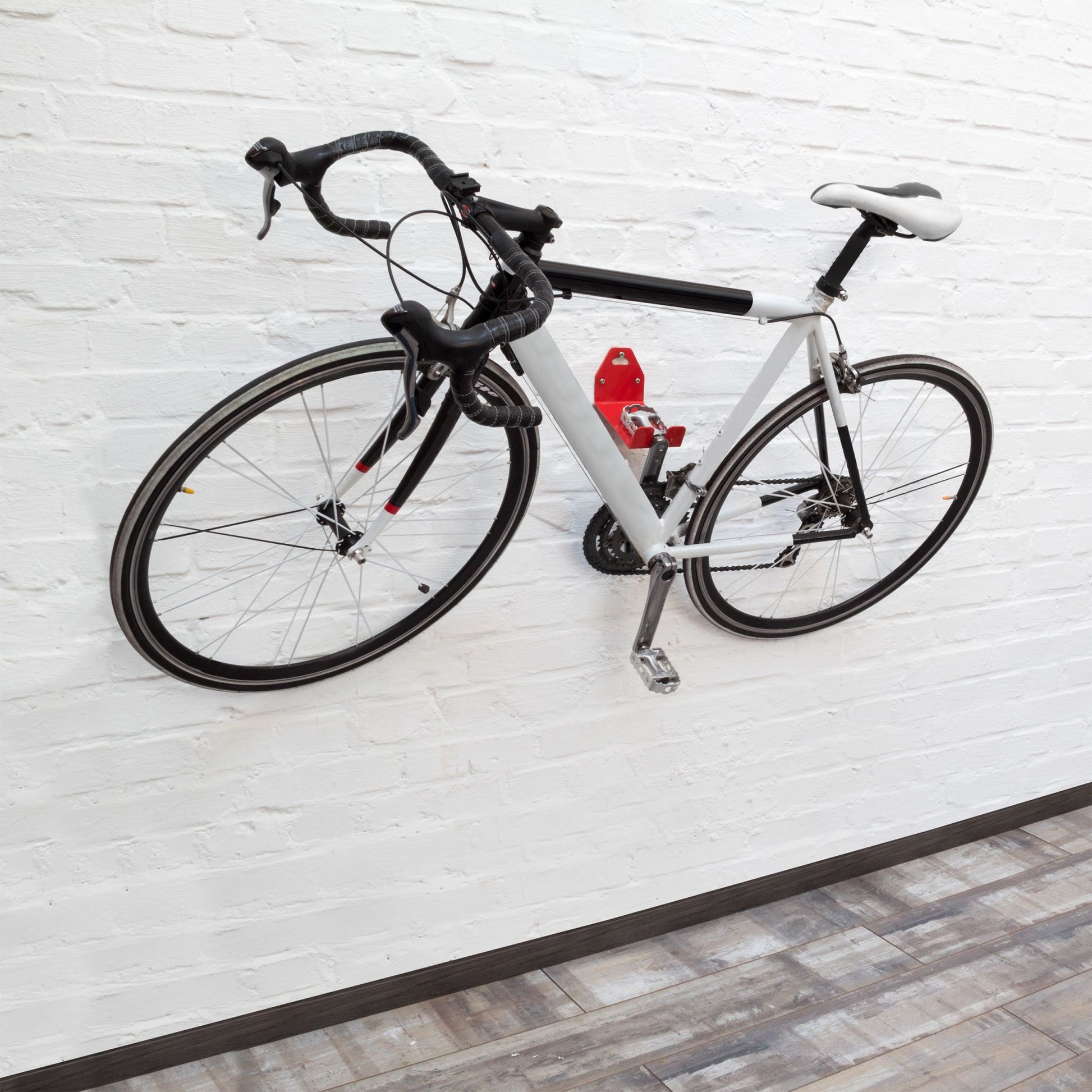 Fahrrad Wandhalterung für Pedale Rot von Relaxdays