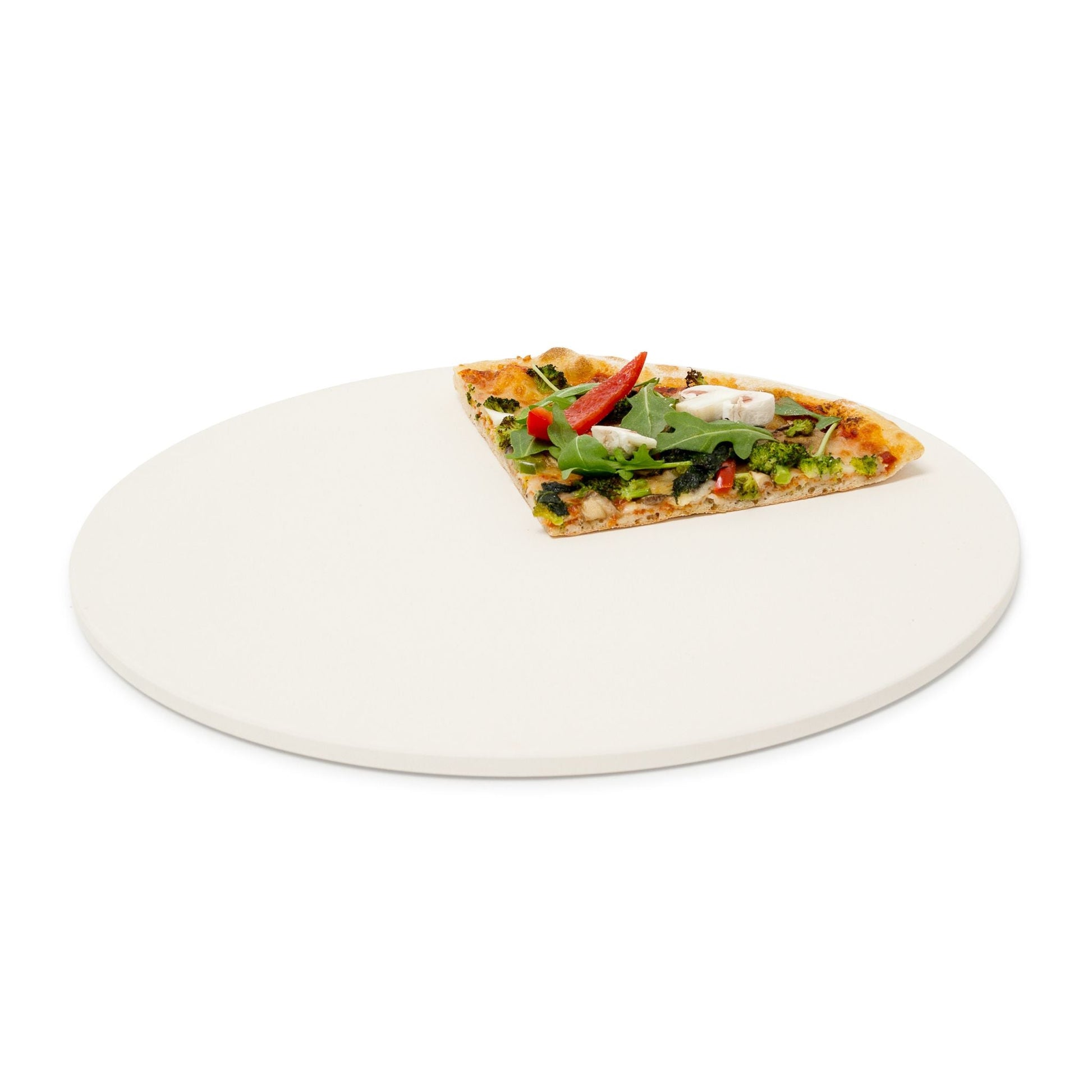 Pizzastein rund Cordierit Creme von Relaxdays