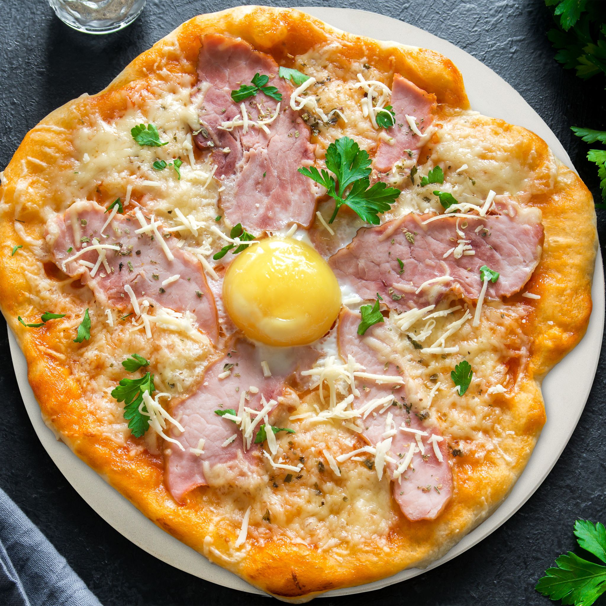 Pizzastein rund Cordierit Creme von Relaxdays