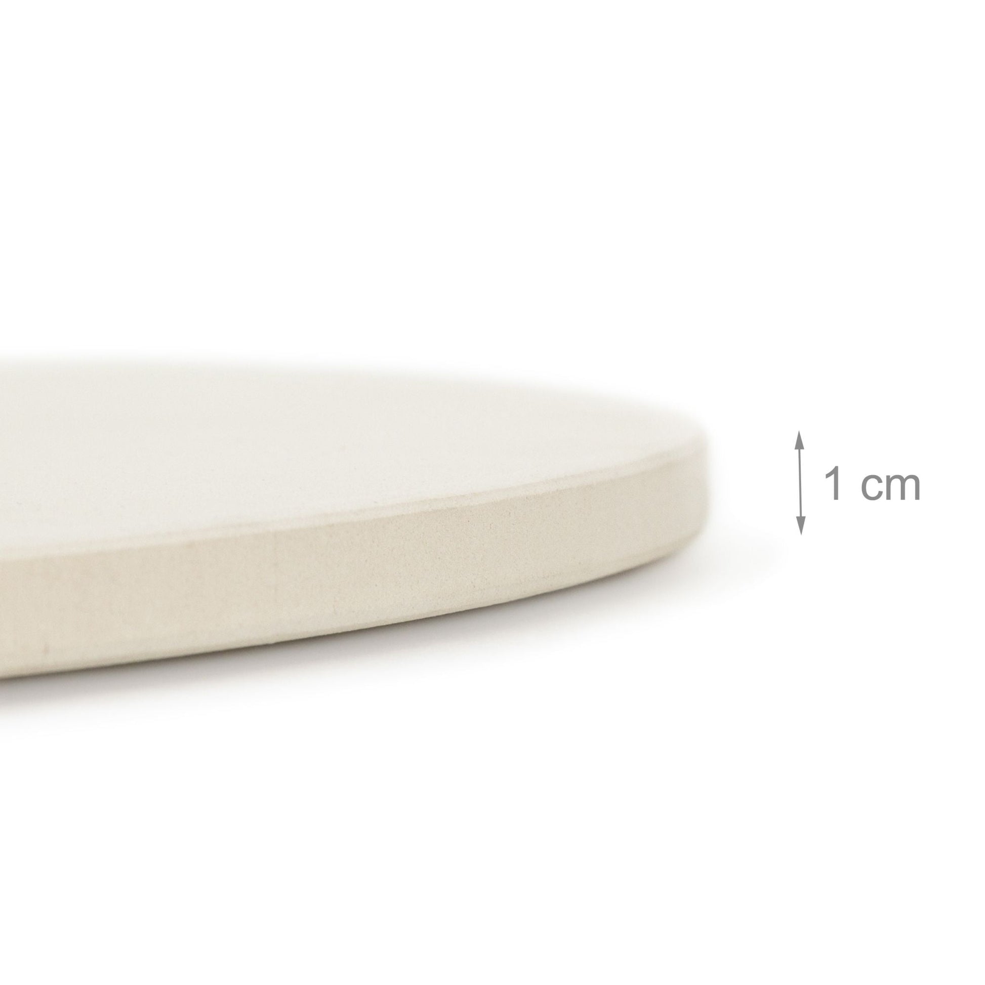 Pizzastein rund Cordierit Creme von Relaxdays