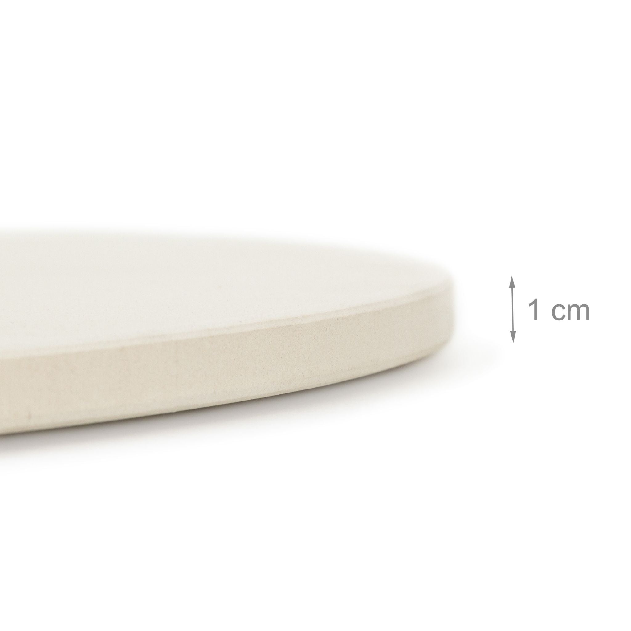 Pizzastein rund Cordierit Creme von Relaxdays