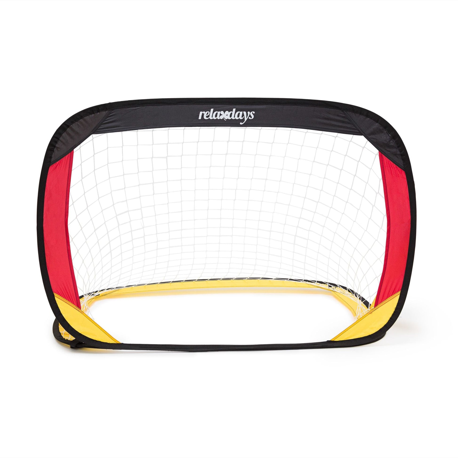 Fussballtore Pop-Up 2er-Set Gelb-Rot-Schwarz von Relaxdays