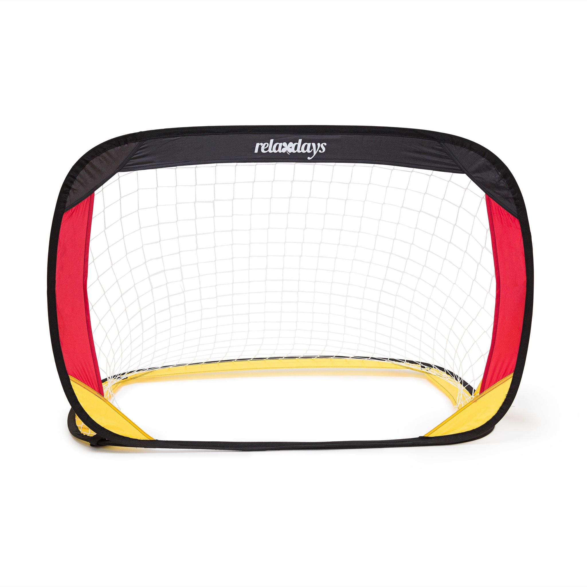 Fussballtore Pop-Up 2er-Set Gelb-Rot-Schwarz von Relaxdays