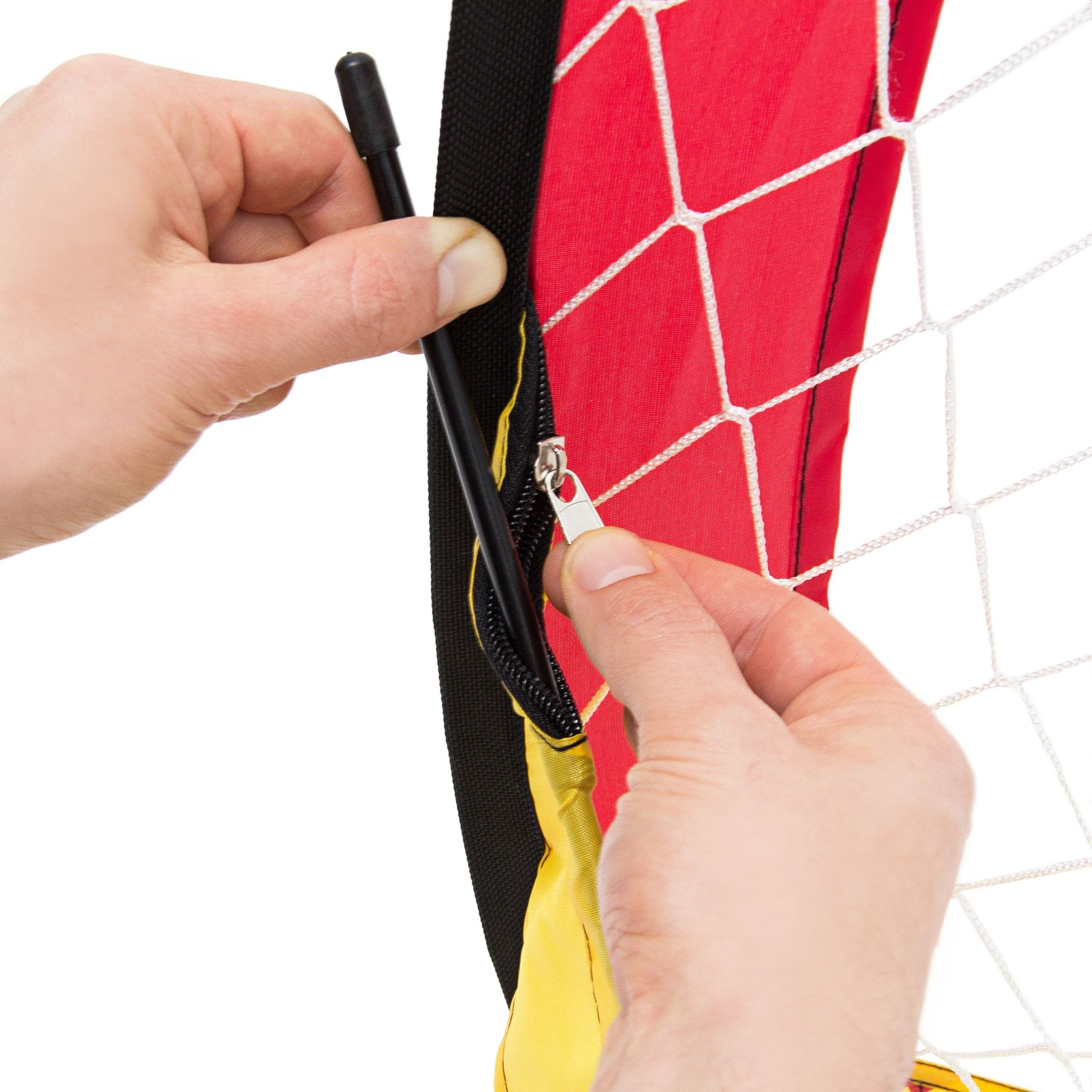 Fussballtore Pop-Up 2er-Set Gelb-Rot-Schwarz von Relaxdays