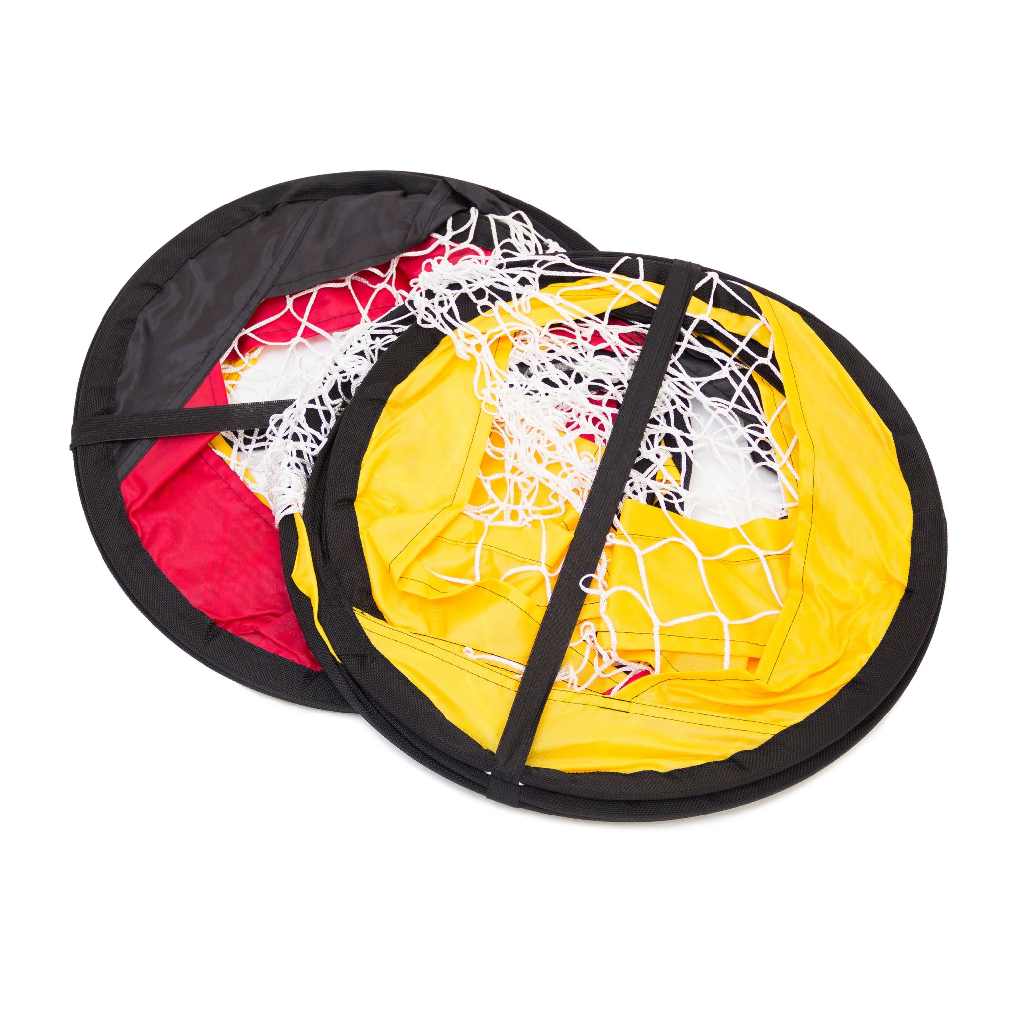 Fussballtore Pop-Up 2er-Set Gelb-Rot-Schwarz von Relaxdays