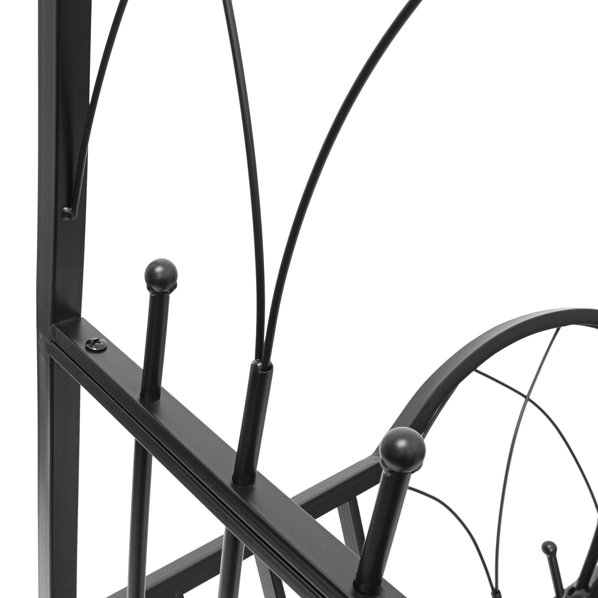 Rosenbogen mit Bank Schwarz von Relaxdays
